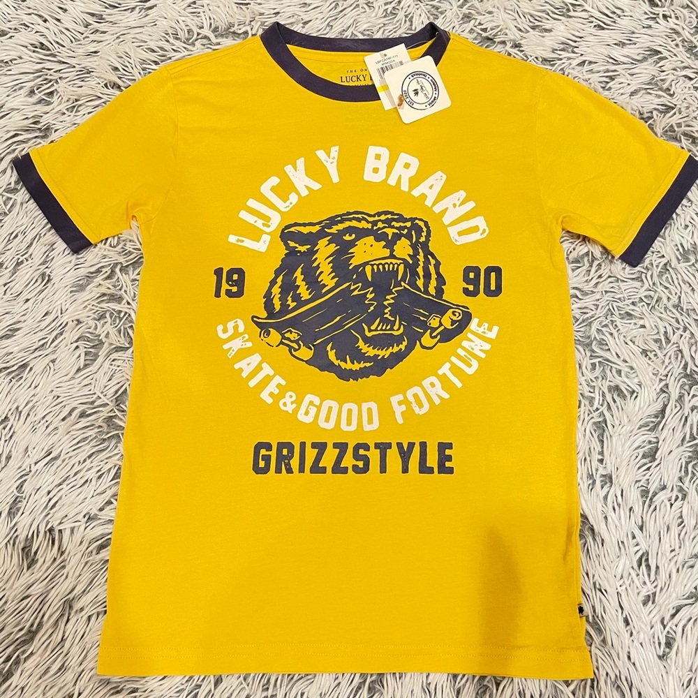 3/$15 NWT Lucky Brand Graphic tee tiger skateboard